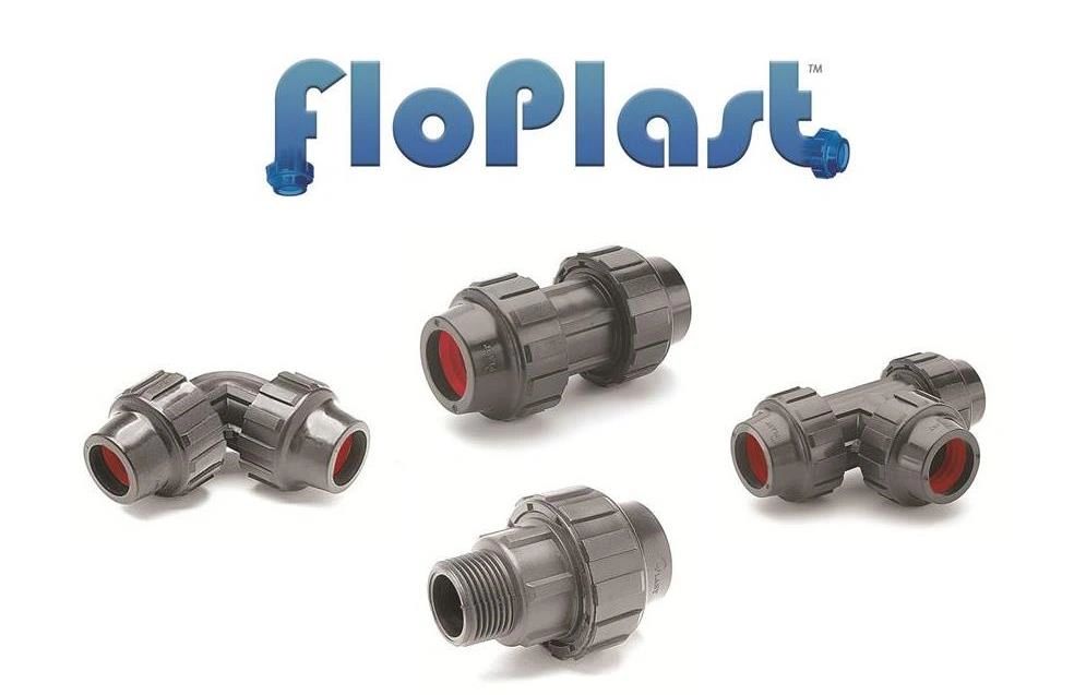 Compression Fittings and Valves for HDPE Pipe FloPlast USA